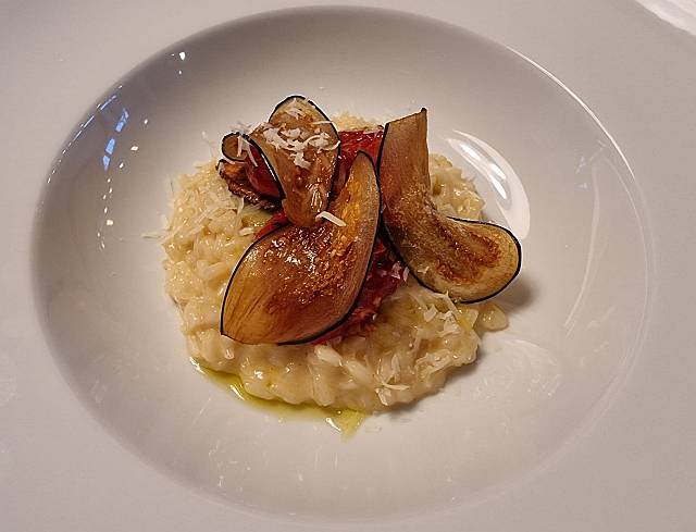 Aquarello-Risotto - Aubergine - konfierte Tomate - Aubergine